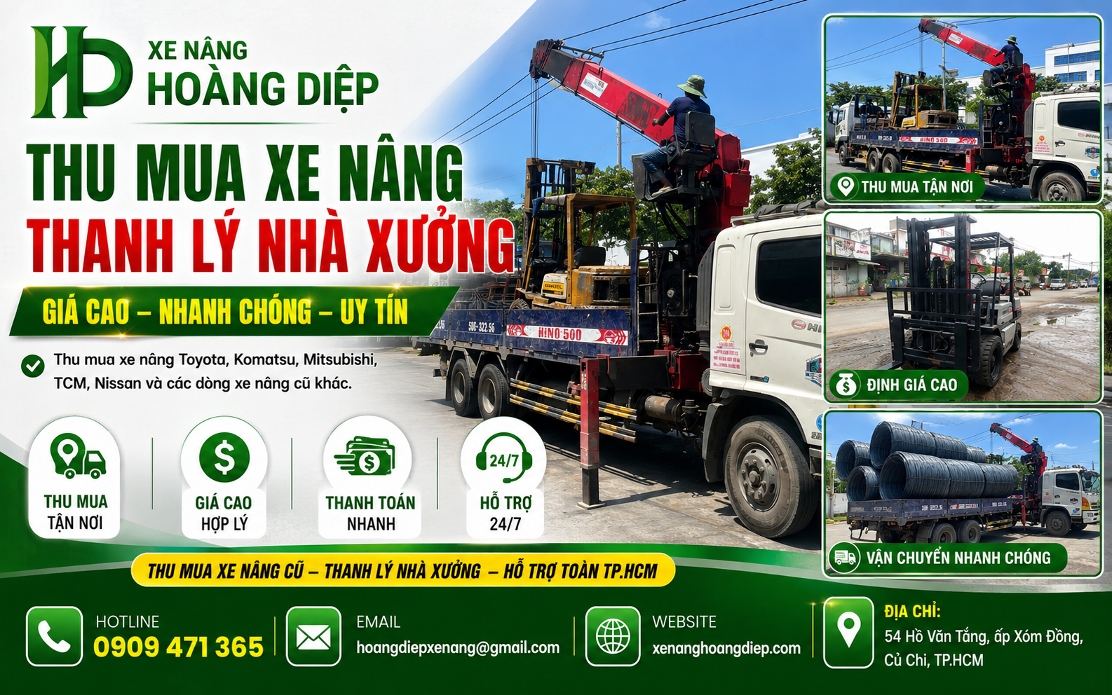 Kiểm tra nhanh chóng định giá xe nâng thanh lý tận nơi